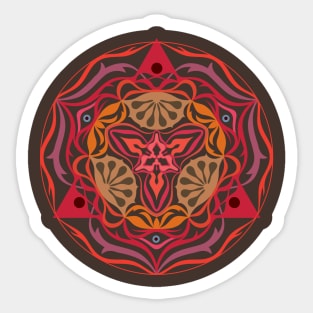 Shamanic psychedelic mandala Sticker